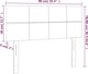 vidaXL Zaglowek do lozkou me LED, krem, 90x5x78/88 cm, tisxania