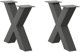 vidaXL Πόδια Τραπεζιού σε Σχήμα X 2 Τεμ. Ανθρακί