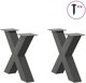 vidaXL Πόδια Τραπεζιού σε Σχήμα X 2 Τεμ. Ανθρακί