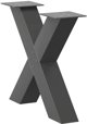 vidaXL Πόδια Τραπεζιού σε Σχήμα X 2 Τεμ. Ανθρακί