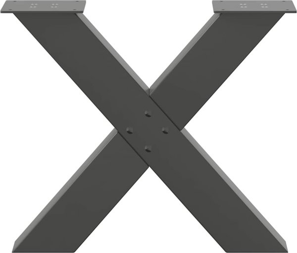 vidaXL Πόδια Τραπεζιού σε Σχήμα X 2 Τεμ. Ανθρακί