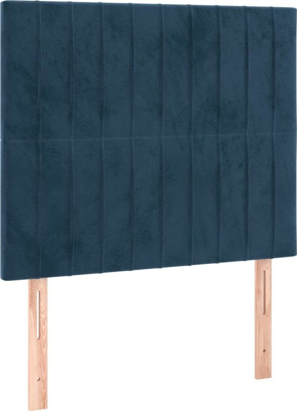 vidaXL Μονά προσκέφαλα, 2 τεμ., σκούρο μπλε, 100x5x78/88 εκ, βελούδινα