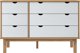 vidaXL Συρταριέρα, καφέ-λευκή, 113,5x39,5x73 cm, μασίφ πεύκο