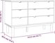 vidaXL Συρταριέρα, καφέ-λευκή, 113,5x39,5x73 cm, μασίφ πεύκο
