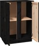 vidaXL Szafka, czarna, 60x35x80 cm, lite drewno sosnowe