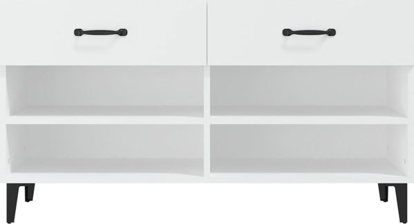 vidaXL Szafka na buty, λευκή, 102x35x55 εκ., συνθετικό ξύλο