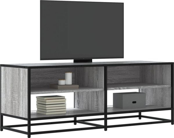 vidaXL Έπιπλο τηλεόρασης γκρι δρυς Sonoma 120,5x40x46 εκ.