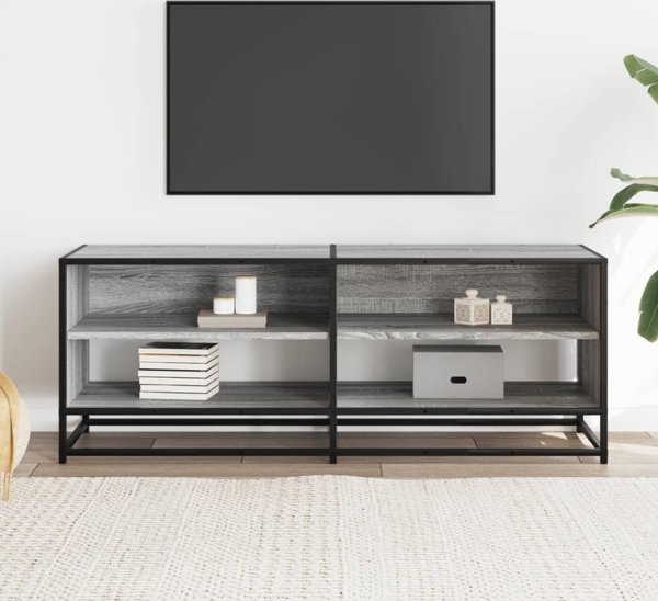 vidaXL Έπιπλο τηλεόρασης γκρι δρυς Sonoma 120,5x40x46 εκ.