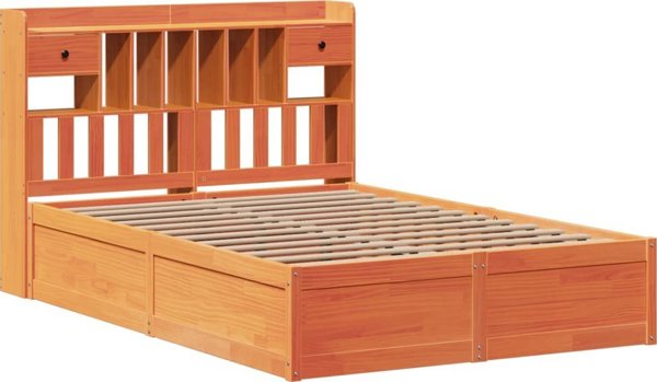 vidaXL Λίκνο κερωμένο καφέ ξύλο πεύκου 140x200 cm χωρίς στρώμα
