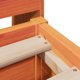 vidaXL Λίκνο κερωμένο καφέ ξύλο πεύκου 140x200 cm χωρίς στρώμα