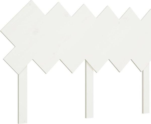 Κεφαλάρι κρεβατιού vidaXL λευκό, 132x3x81 cm, συμπαγές ξύλο πεύκου