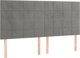 vidaXL Zaglowek do lozka me to LED, jasnoszary, 200x5x118/128 cm, aksamit