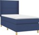 vidaXL Λιτώ 90x200 cm με στρώμα, μπλε ύφασμα