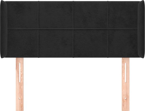 vidaXL Zaglohek uszak, czarny, 103x16x78/88 cm, aksamit