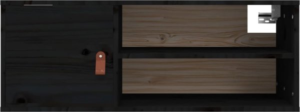 vidaXL Επίτοιχη ντουλάπα, μαύρη, 80x30x30 cm, μασίφ πεύκο