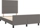 vidaXL Κρεβατοκάμαρα με Κεφαλάρι, Γκρι, 120x200 cm, Συνθετικό Δέρμα