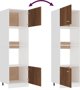 vidaXL Szafka na mikrofalowke brazowy dab 60x57x207 cm