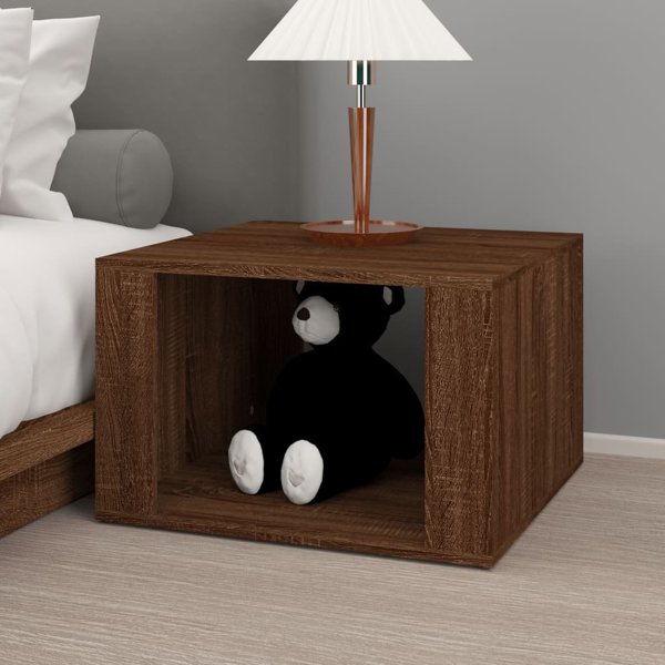 vidaXL Szafka nocna, καφέ δρυς, 57x55x36 cm, κατασκευασμένο από ξύλινο υλικό