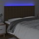 Προσκέφαλο κρεβατιού vidaXL με LED, σκούρο καφέ, 200x5x118/128 cm, υφασμάτινο