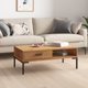 vidaXL vidaXL Stolik kawowy, 90x50x35 cm, lite drewno sosnowe z odzysku