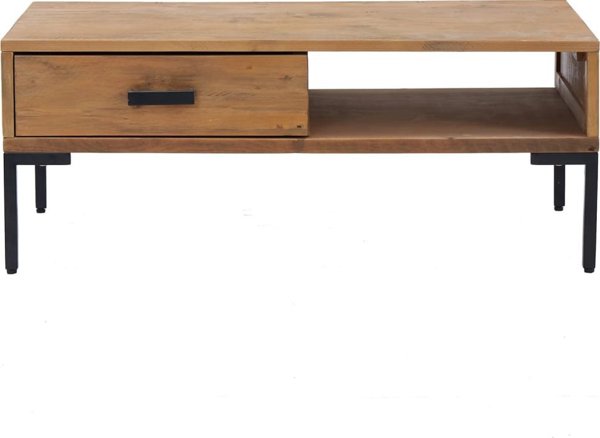 vidaXL vidaXL Stolik kawowy, 90x50x35 cm, lite drewno sosnowe z odzysku