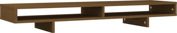 vidaXL Βάση οθόνης, μελιτζανί καφέ, 100x27x14 εκ., από μασίφ πεύκο