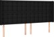 vidaXL Κρεβάτι Continental με Στρώμα, Μαύρο, Υφασμάτινο, 180x200 cm