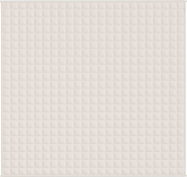 vidaXL Κουβέρτα βάρους, εκρού, 220x240 εκ., 15 κιλά, υφασμάτινη