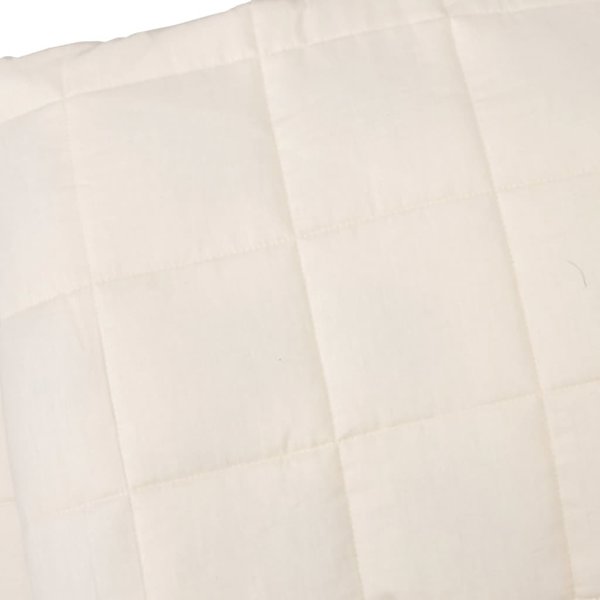 vidaXL Κουβέρτα βάρους, εκρού, 220x240 εκ., 15 κιλά, υφασμάτινη