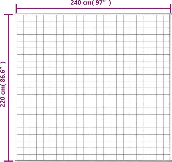 vidaXL Κουβέρτα βάρους, εκρού, 220x240 εκ., 15 κιλά, υφασμάτινη