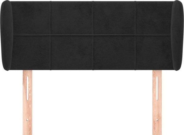 vidaXL Υποστύλωμα Καθίσματος Uszak, Μαύρο, 93x23x78/88 cm, Βελούδινο