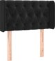 vidaXL Κεφαλάρι ουσάκ 83x16x78/88 cm, βελούδο, μαύρο