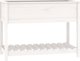 vidaXL Donica z polka biala 111,5x54x81 cm lite drewno sosnowe