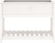 vidaXL Donica z polka biala 111,5x54x81 cm lite drewno sosnowe