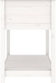 vidaXL Donica z polka biala 111,5x54x81 cm lite drewno sosnowe