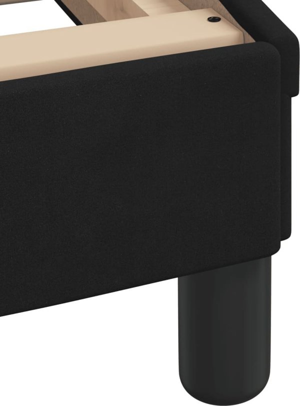 vidaXL Πλαίσιο κρεβατιού με LED, μαύρο, 180x200 εκ., βελούδινο