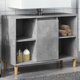 vidaXL Ντουλαπι μπανιου γκρι τσιμεντο 80x33x60 cm