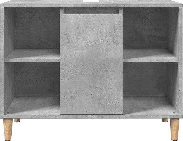 vidaXL Ντουλαπι μπανιου γκρι τσιμεντο 80x33x60 cm