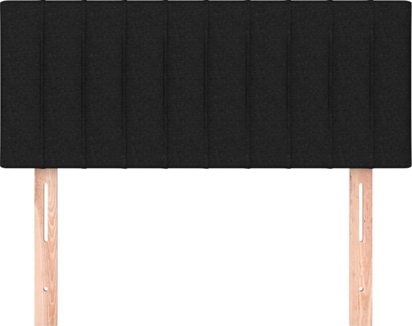 vidaXL Κεφαλάρι κρεβατιού, μαύρο, 90x5x78/88 cm, ύφασμα