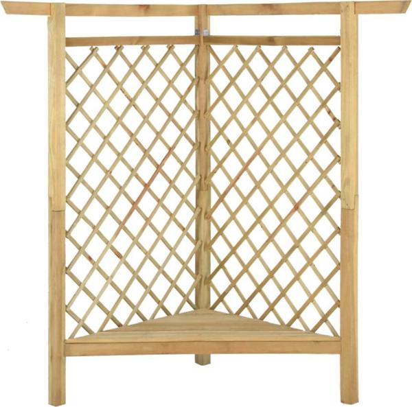 vidaXL Narozna pergola z lawka, 166x81x174 cm, impregnowana sosna