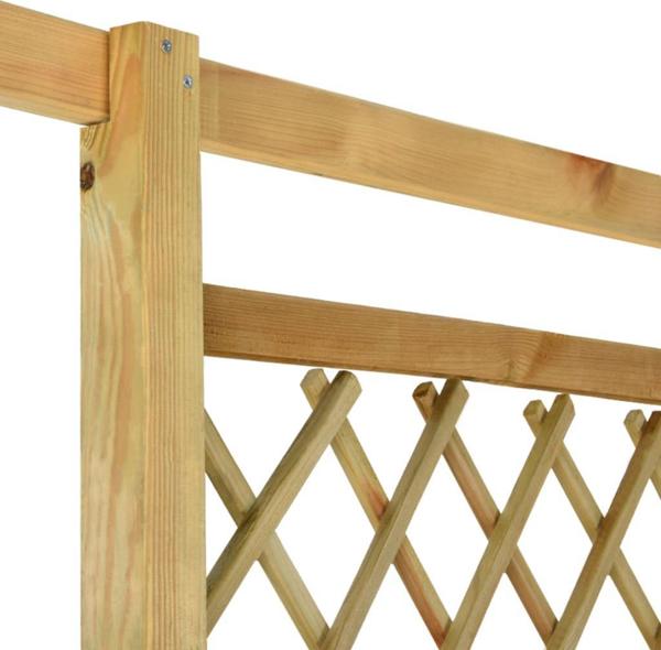 vidaXL Narozna pergola z lawka, 166x81x174 cm, impregnowana sosna