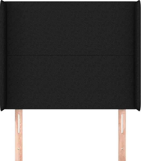 vidaXL Zaglowerk Uszak, Μαύρο, 83x16x118/128 cm, Τkanina
