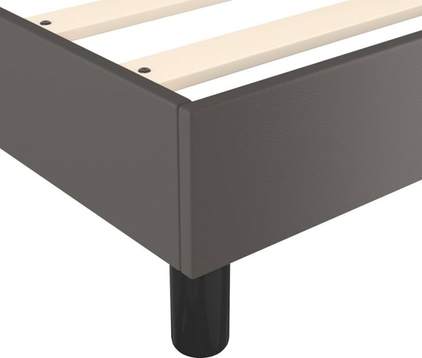 vidaXL Λοζκο Κοντινενταλ Γκρι 90x200 εκ Δερματινη