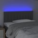 vidaXL Κεφαλάρι κρεβατιού με LED σκούρο γκρι 80x5x78/88 εκ ύφασμα