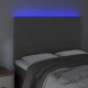 vidaXL Κεφαλάρι για κρεβάτι με LED, σκούρο γκρι, 144x5x118/128 cm, βελούδο