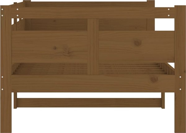 vidaXL Ημέρινο κρεβάτι από πεύκο χρωματισμένο μέλι, 90x190 cm
