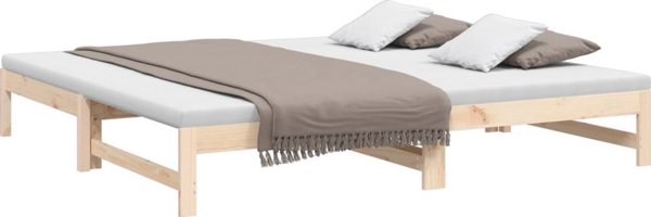 vidaXL Επεκτεινόμενο κρεβάτι, 2x(80x200) εκ., μασίφ πεύκο