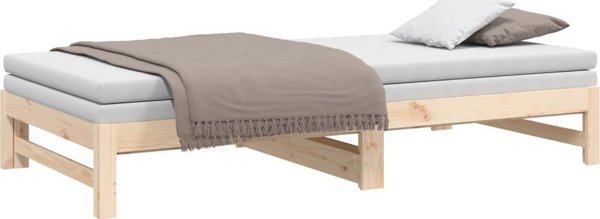 vidaXL Επεκτεινόμενο κρεβάτι, 2x(80x200) εκ., μασίφ πεύκο