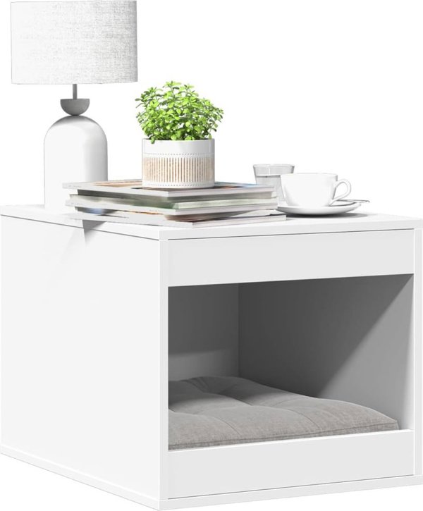 vidaXL Ντουλάπα για Γατοουρνοδοχείο Λευκή 47x59x42 cm Ξυλοειδές Υλικό