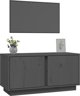 vidaXL vidaXL Szafka pod telewizor, szara, 80x35x40,5 cm, lite drewno sosnowe